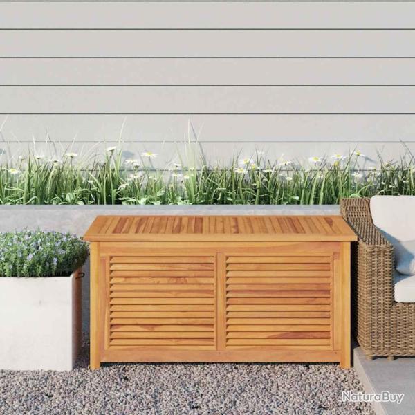 Bo�te de rangement jardin et sac 114x50x58 cm bois massif teck
