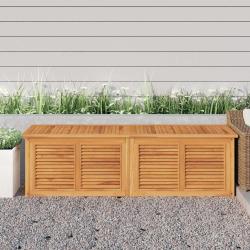 Bo&icirc;te de rangement jardin et sac 175x50x55 cm bois massif teck