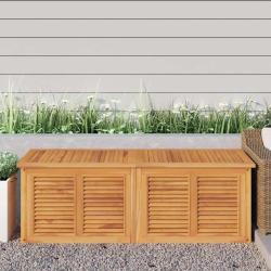 Bo&icirc;te de rangement jardin et sac 150x50x55 cm bois massif teck