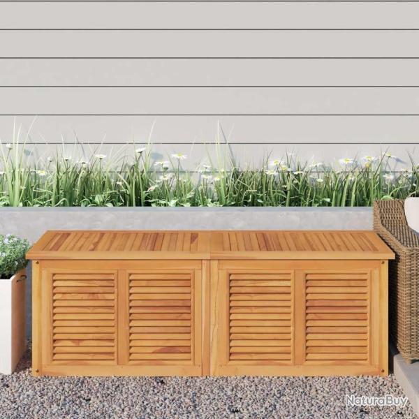 Bo�te de rangement jardin et sac 150x50x55 cm bois massif teck