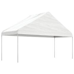 Belv&eacute;d&egrave;re avec toit blanc 5,88x2,23x3,75 m poly&eacute;thyl&egrave;ne