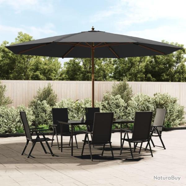 Parasol de jardin avec m�t en bois anthracite 400x273 cm