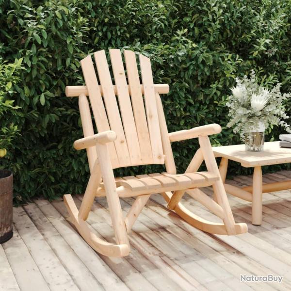 Chaise � bascule de jardin 69x96x101 cm bois massif d'�pic�a