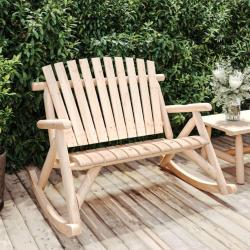 Banc &agrave; bascule jardin 2 places 123x96x102 cm bois massif &eacute;pic&eacute;a