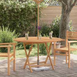Table pliable de jardin &Oslash; 110x75 cm bois massif de teck