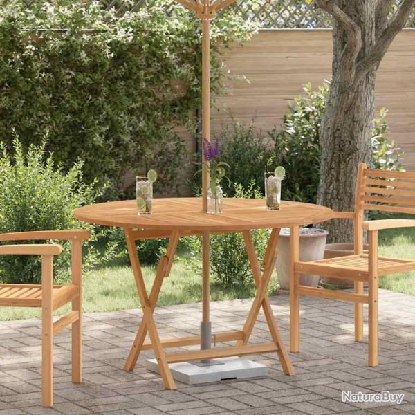 Table pliable de jardin � 110x75 cm bois massif de teck