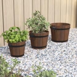 Ensemble de jardini&egrave;re godet 3 pcs bois massif de sapin