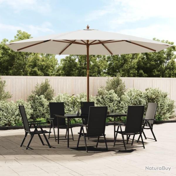 Parasol de jardin avec m�t en bois sable 400x273 cm