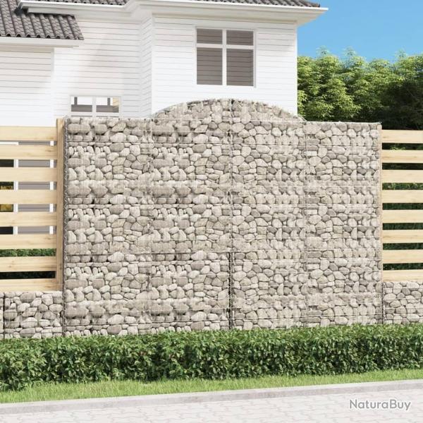 Paniers � gabions arqu�s 2 pcs 300x50x220/240 cm fer galvanis�