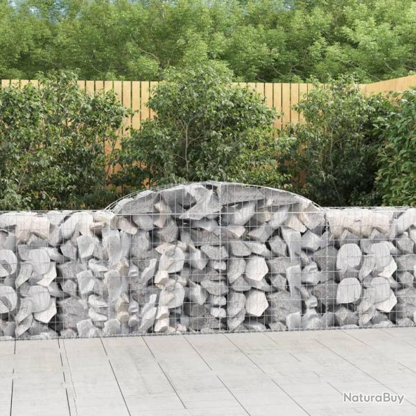 Paniers � gabions arqu�s 4 pcs 300x50x80/100 cm fer galvanis�