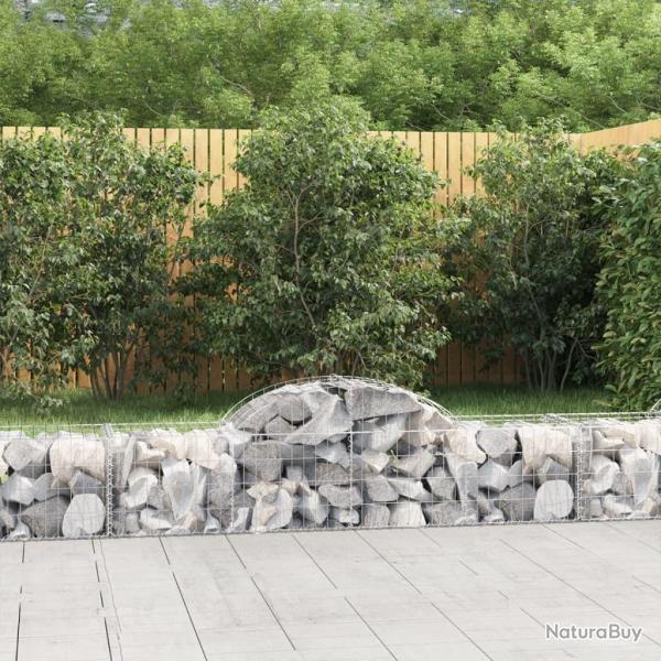Paniers � gabions arqu�s 10 pcs 200x50x40/60 cm fer galvanis�