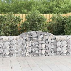 Paniers &agrave; gabions arqu&eacute;s 5 pcs 300x30x80/100 cm fer galvanis&eacute;