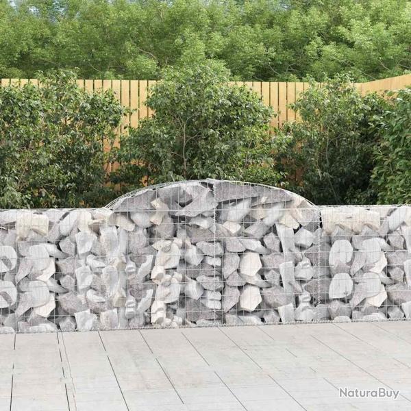 Paniers � gabions arqu�s 5 pcs 300x30x80/100 cm fer galvanis�