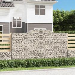 Paniers &agrave; gabions arqu&eacute;s 3 pcs 300x50x160/180 cm fer galvanis&eacute;