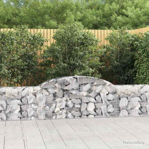 Paniers � gabions arqu�s 5 pcs 300x30x60/80 cm Fer galvanis�