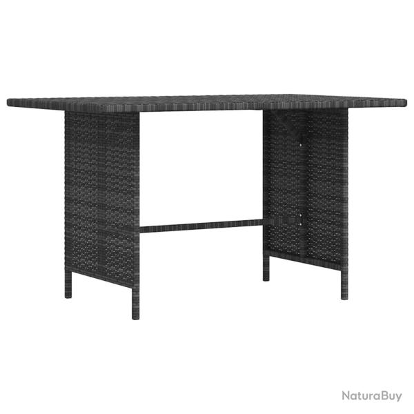 Table � d�ner de jardin Gris 110x70x65 cm R�sine tress�e