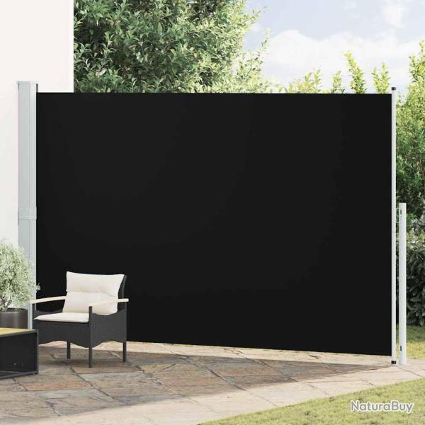 Auvent lat�ral r�tractable de patio 220x500 cm Noir