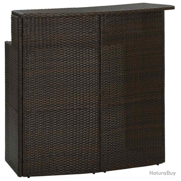 Table de bar de jardin Marron 120x55x110 cm R�sine tress�e
