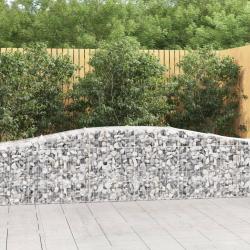 Paniers &agrave; gabions arqu&eacute;s 4 pcs 400x50x60/80 cm Fer galvanis&eacute;