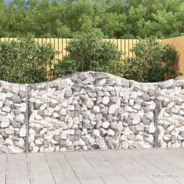 Paniers � gabions arqu�s 6 pcs 200x50x100/120 cm fer galvanis�