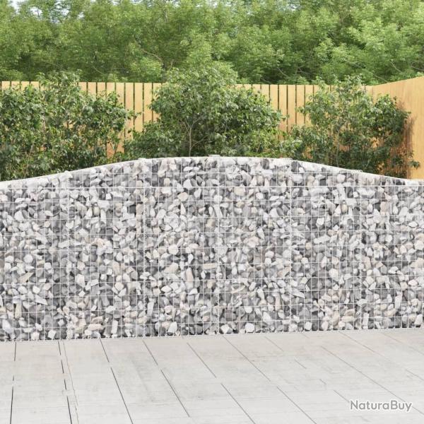 Paniers � gabions arqu�s 3 pcs 400x30x100/120 cm Fer galvanis�