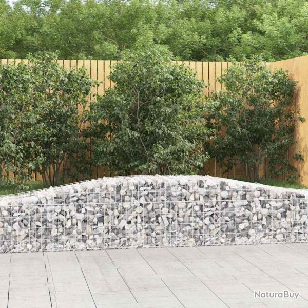 Paniers � gabions arqu�s 4 pcs 400x50x40/60 cm Fer galvanis�