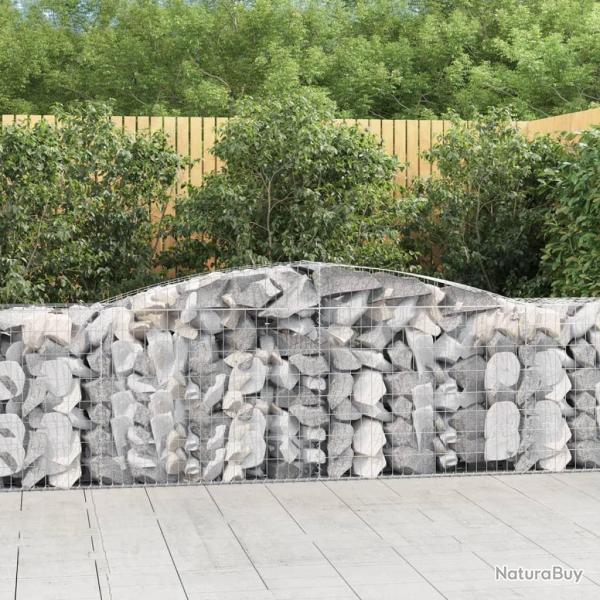 Paniers � gabions arqu�s 3 pcs 400x50x80/100 cm Fer galvanis�