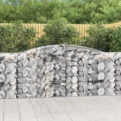 Paniers &agrave; gabions arqu&eacute;s 3 pcs 400x50x100/120 cm Fer galvanis&eacute;