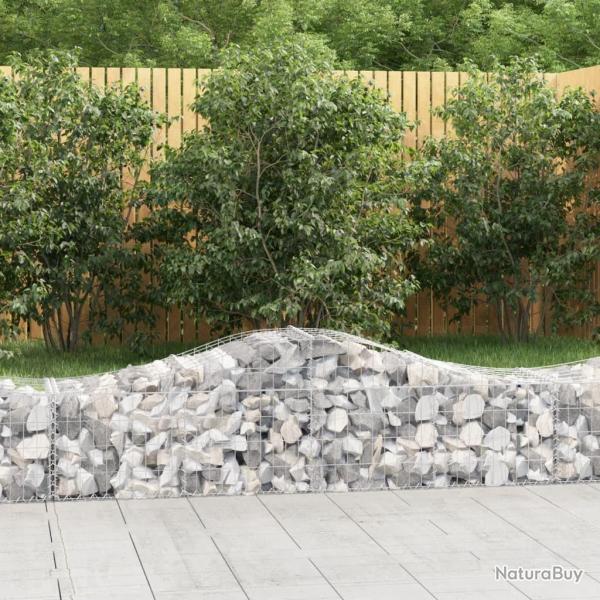 Paniers � gabions arqu�s 7 pcs 200x50x40/60 cm fer galvanis�