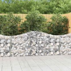 Paniers &agrave; gabions arqu&eacute;s 8 pcs 200x30x80/100 cm Fer galvanis&eacute;
