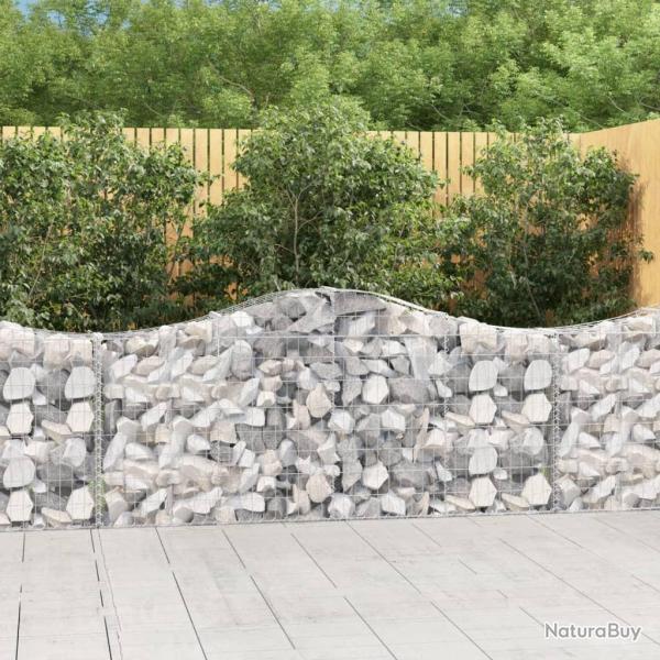 Paniers � gabions arqu�s 7 pcs 200x30x80/100 cm Fer galvanis�