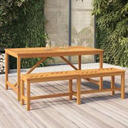 Table &agrave; manger de jardin 150x90x74 cm bois d'acacia solide