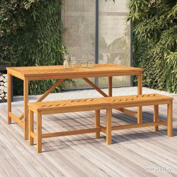 Table � manger de jardin 150x90x74 cm bois d'acacia solide