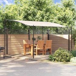 Auvent cr&egrave;me 4x3 m 180 g/m&sup2; tissu et acier