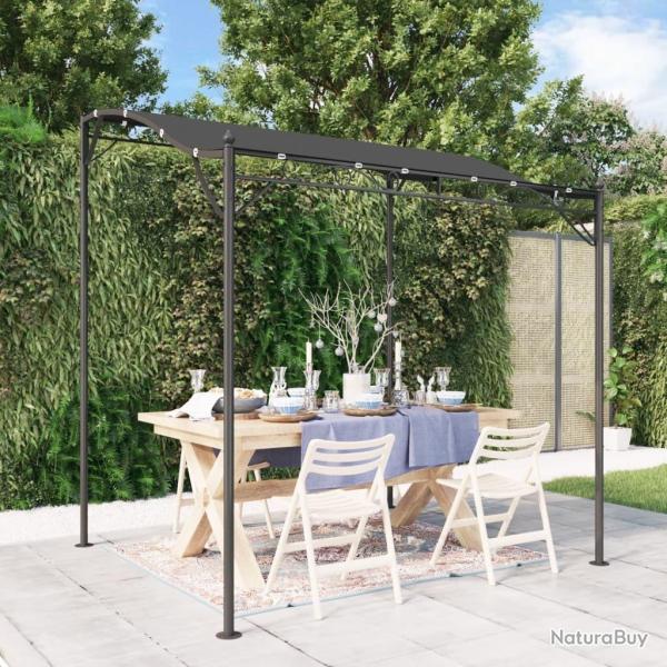 Auvent anthracite 2x2,3 m 180 g/m� tissu et acier