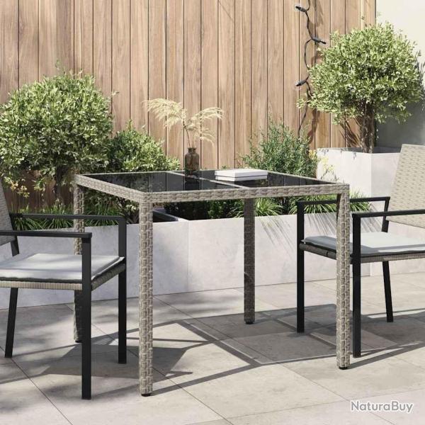 Table de Jardin Gris 90 x 90 x 75 cm polyrotin