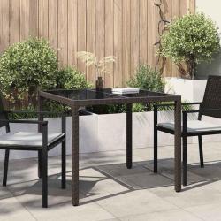 Table de Jardin Marron 90 x 90 x 75 cm polyrotin