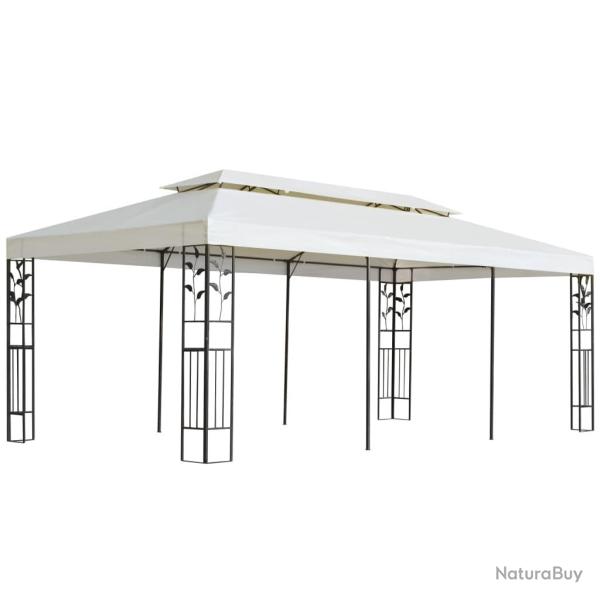 Belv�d�re � double toit blanc 6x3 m acier