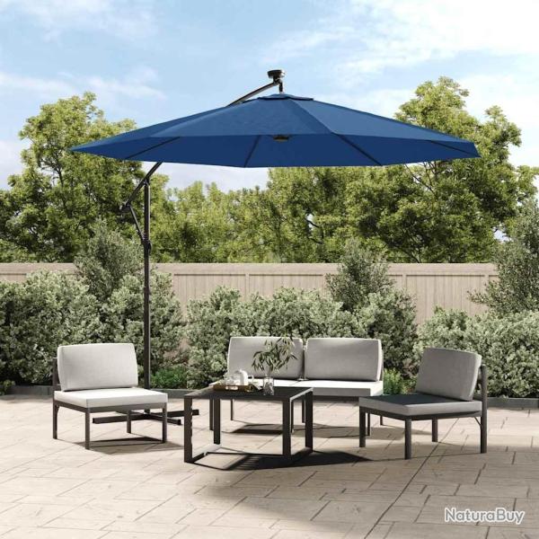 Tissu de remplacement pour parasol d�port� bleu azur� 300 cm