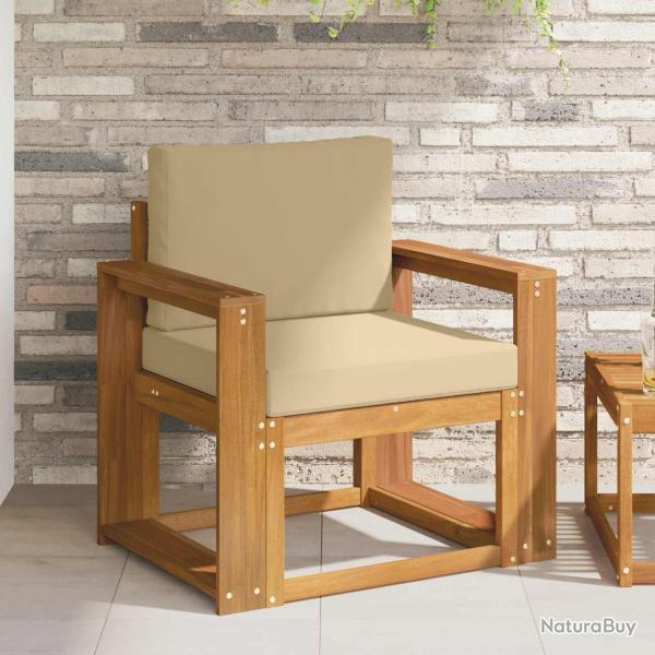 Canap� d'ext�rieur Bois d'acacia massif et polyester Naturel