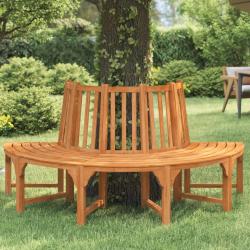 Banc demi-circulaire tour d'arbre &Oslash;208cm bois massif eucalyptus