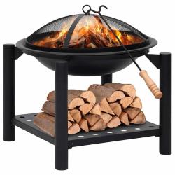 Foyer avec tisonnier 54x54x55 cm Acier