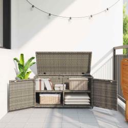 Armoire de rangement jardin gris 110x55x60,5 cm r&eacute;sine tress&eacute;e