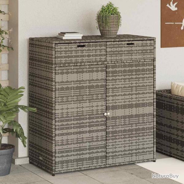 Armoire de rangement de jardin gris 105x55x113cm r�sine tress�e
