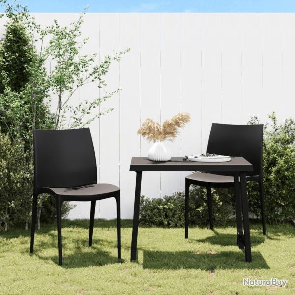 Chaises de jardin lot de 2 anthracite 50x46x80 cm polypropyl�ne