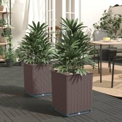 Jardini&egrave;res 2 pcs marron 30x30x37 cm polypropyl&egrave;ne