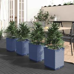 Jardini&egrave;res 4 pcs bleu gris 30x30x37 cm polypropyl&egrave;ne