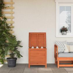 Bo&icirc;te de rangement jardin marron 50x49x56,5cm bois massif sapin