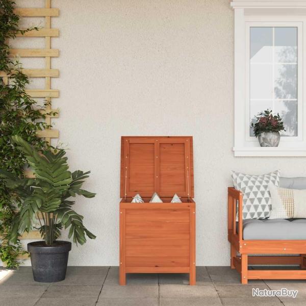 Bo�te de rangement jardin marron 50x49x56,5cm bois massif sapin