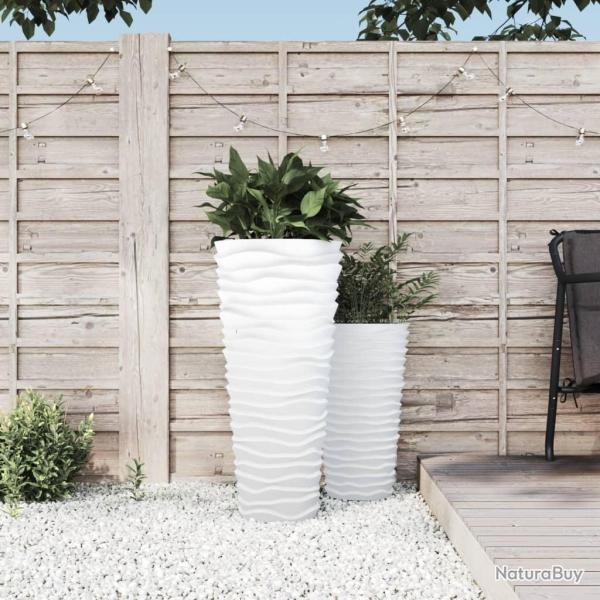 Jardini�re et int�rieur amovible blanc 18/45L PP aspect rainur�